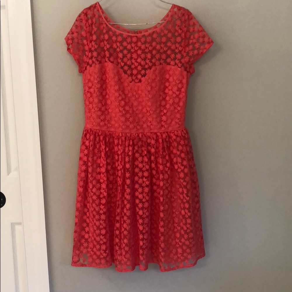 Anthropologie pink dress